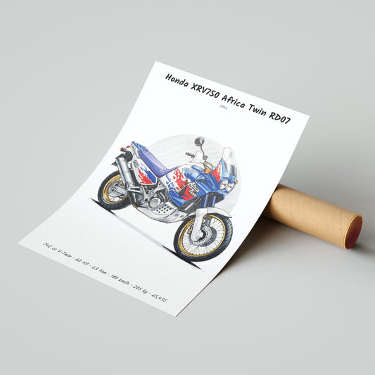 Honda XRV750 Africa Twin RD07 1993 Poster