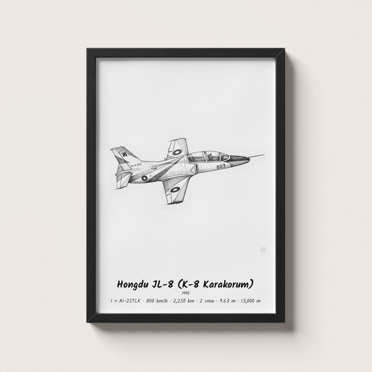Hongdu JL-8 - K-8 Karakorum Wall Art