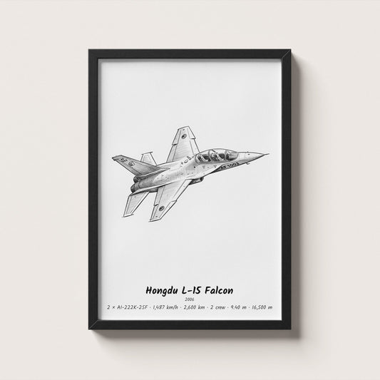 Hongdu L-15 Falcon Wall Art