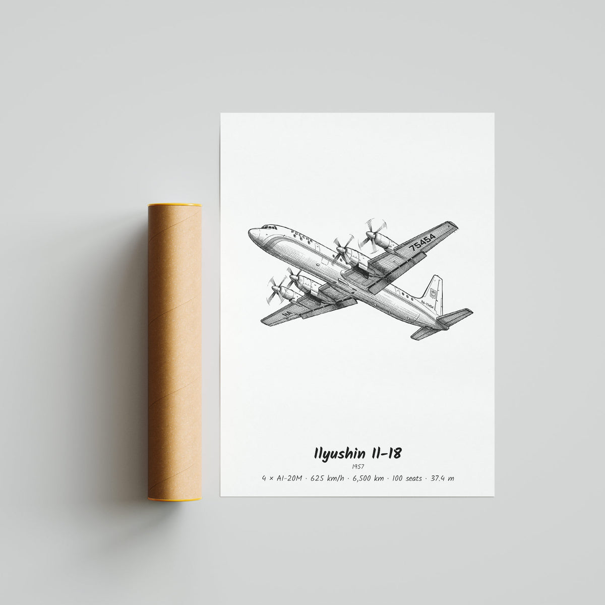 Ilyushin Il-18 Poster Print