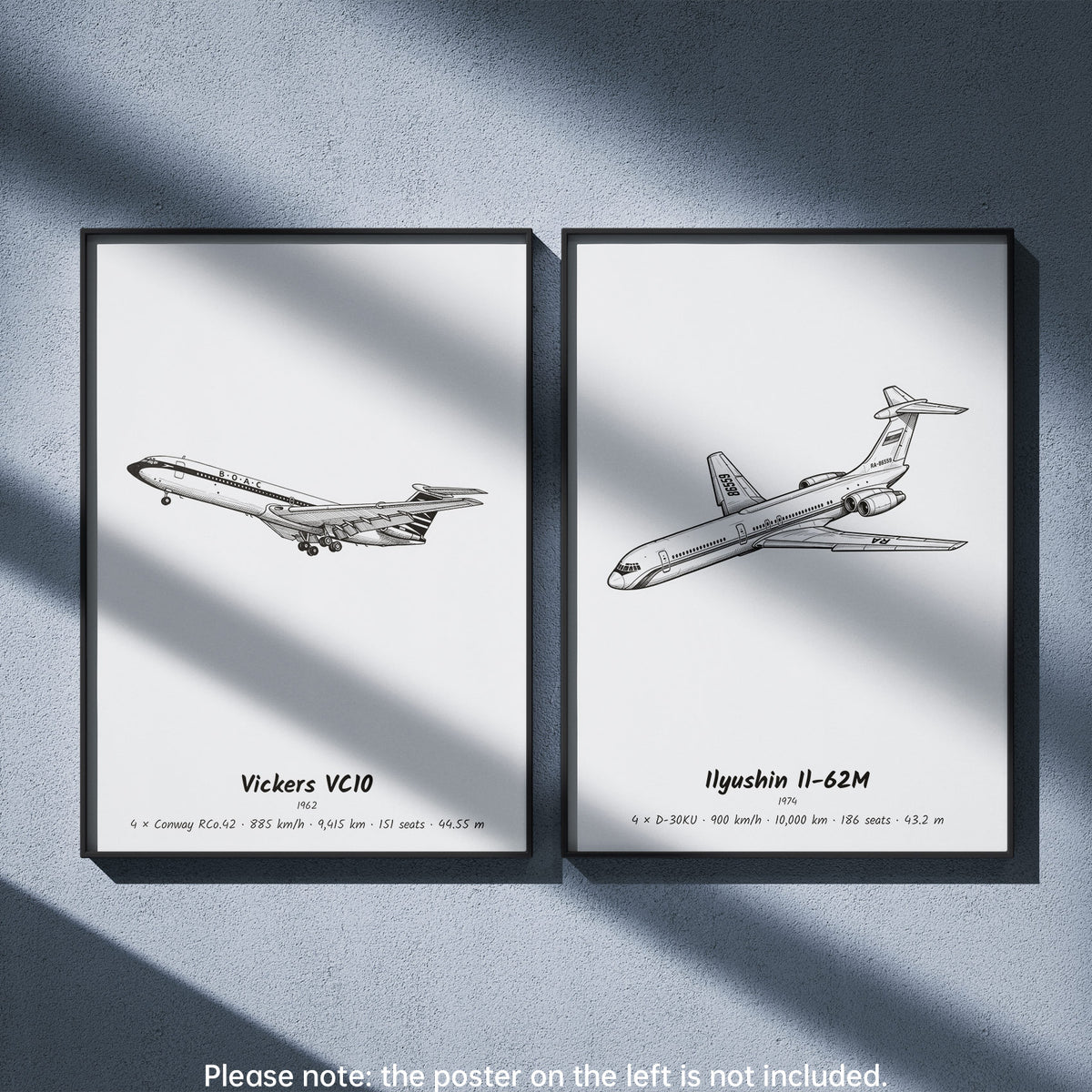 Il-62M Wall Art Paired with Vickers VC10