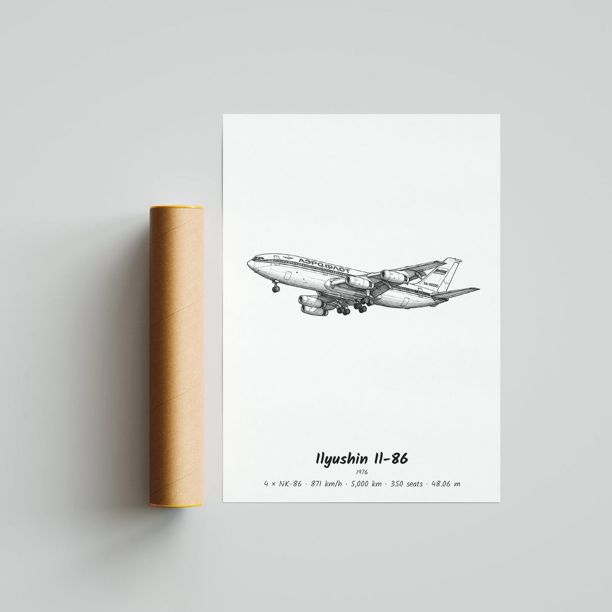 Ilyushin Il-86 Poster Print