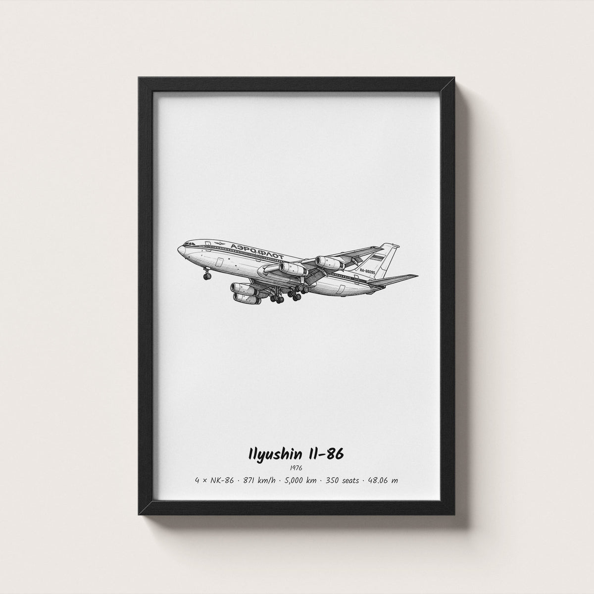 Ilyushin Il-86 Airliner Wall Art