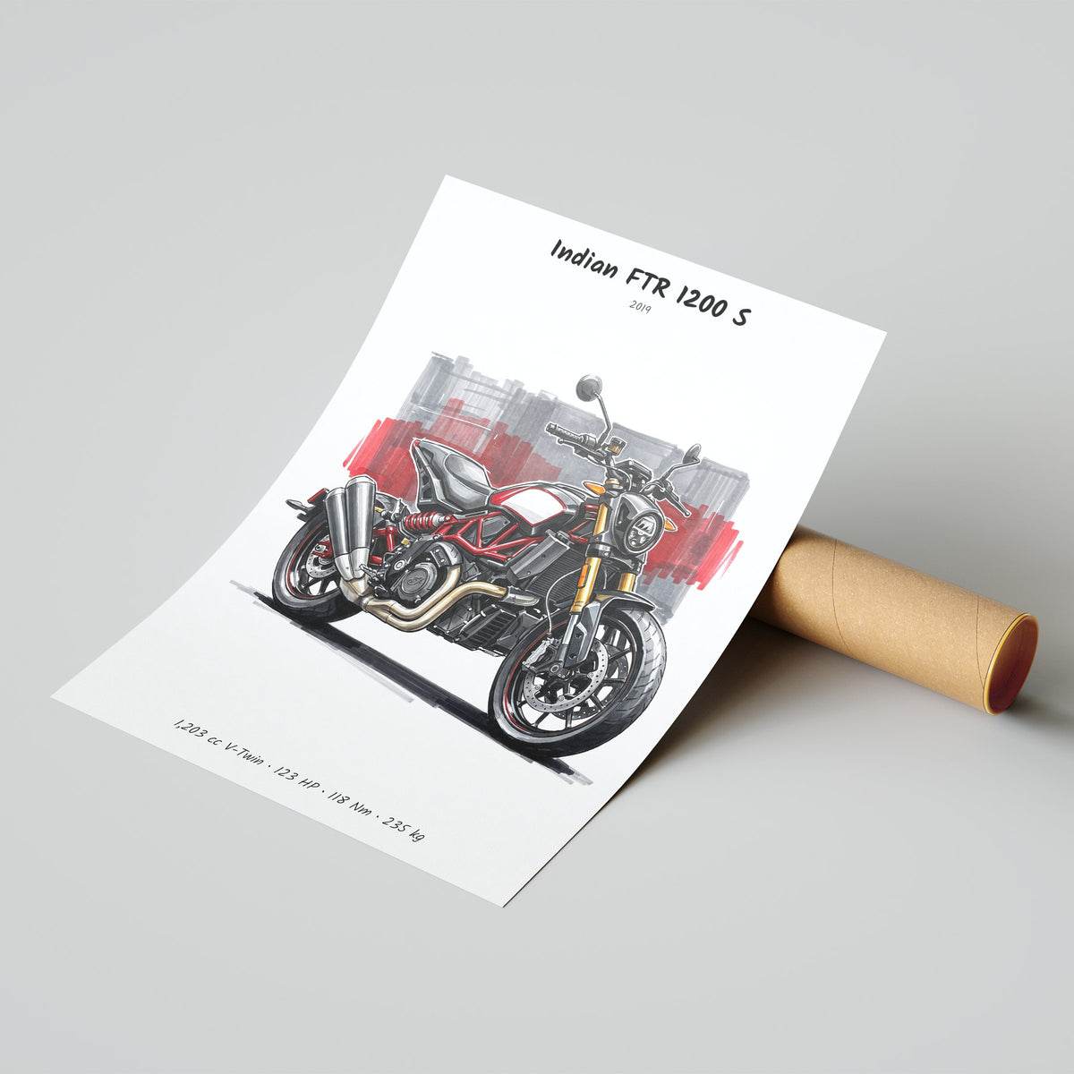 Indian FTR 1200 S 2019 Poster