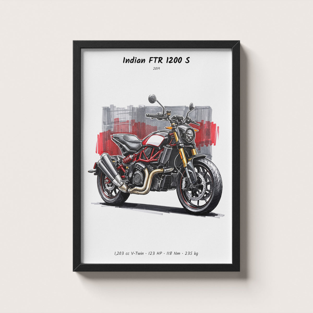 Indian FTR 1200 S 2019 Wall Art