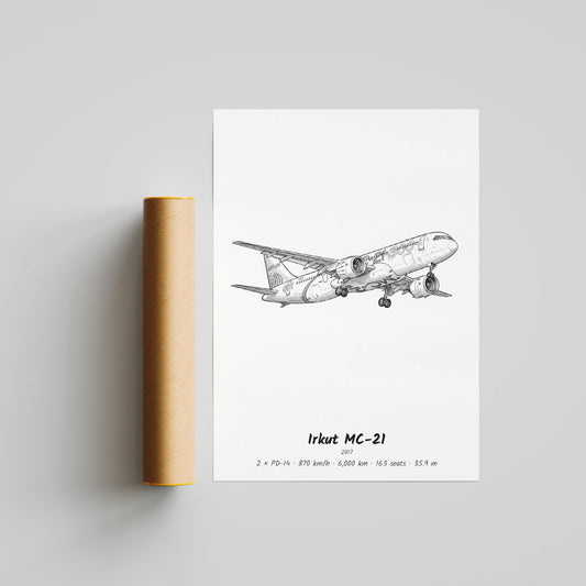 Irkut MC-21 Poster Print