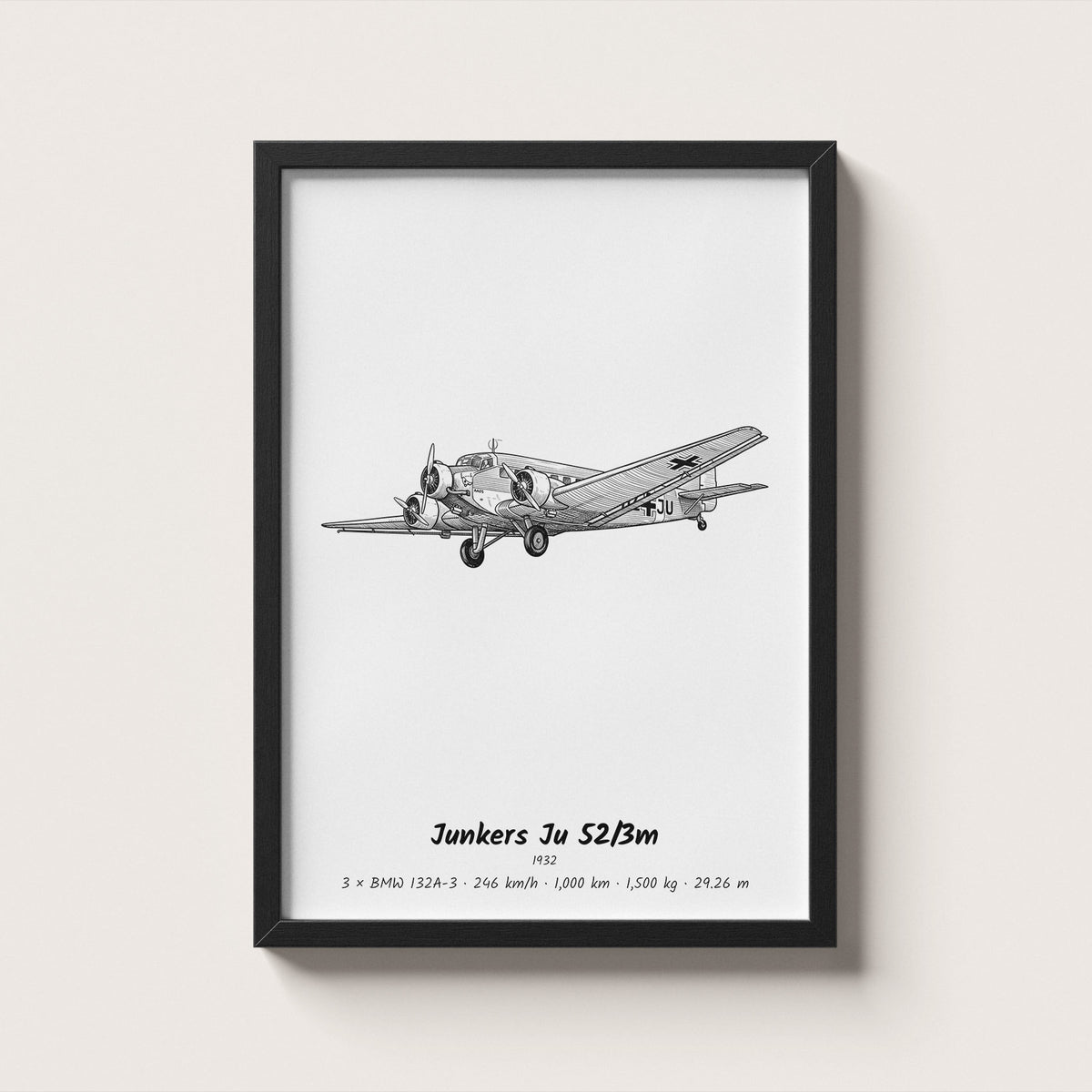 Junkers Ju 52/3m Wall Art