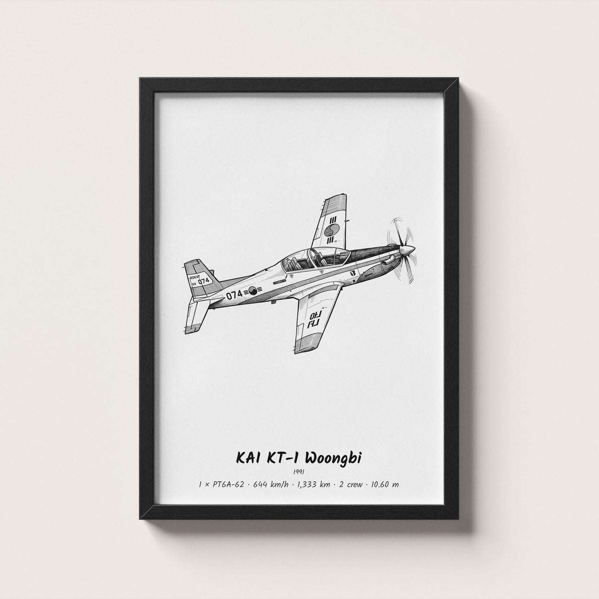 KAI KT-1 Woongbi Wall Art