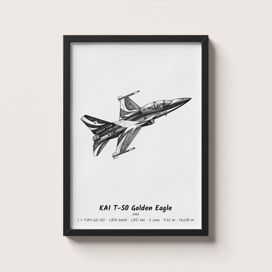 KAI T-50 Golden Eagle Wall Art