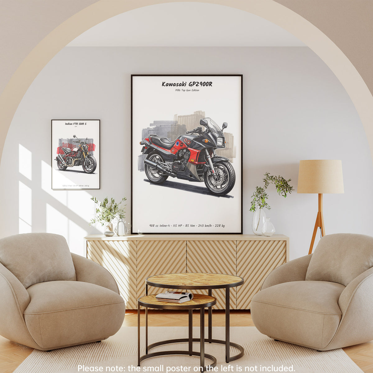Kawasaki GPZ900R Top Gun Edition Wall Art