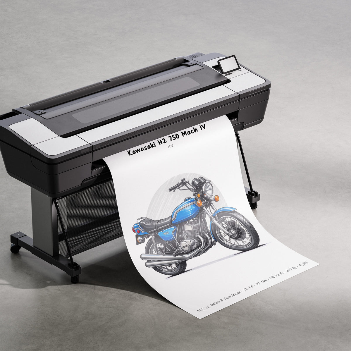 Kawasaki H2 750 Mach IV 1972 Print