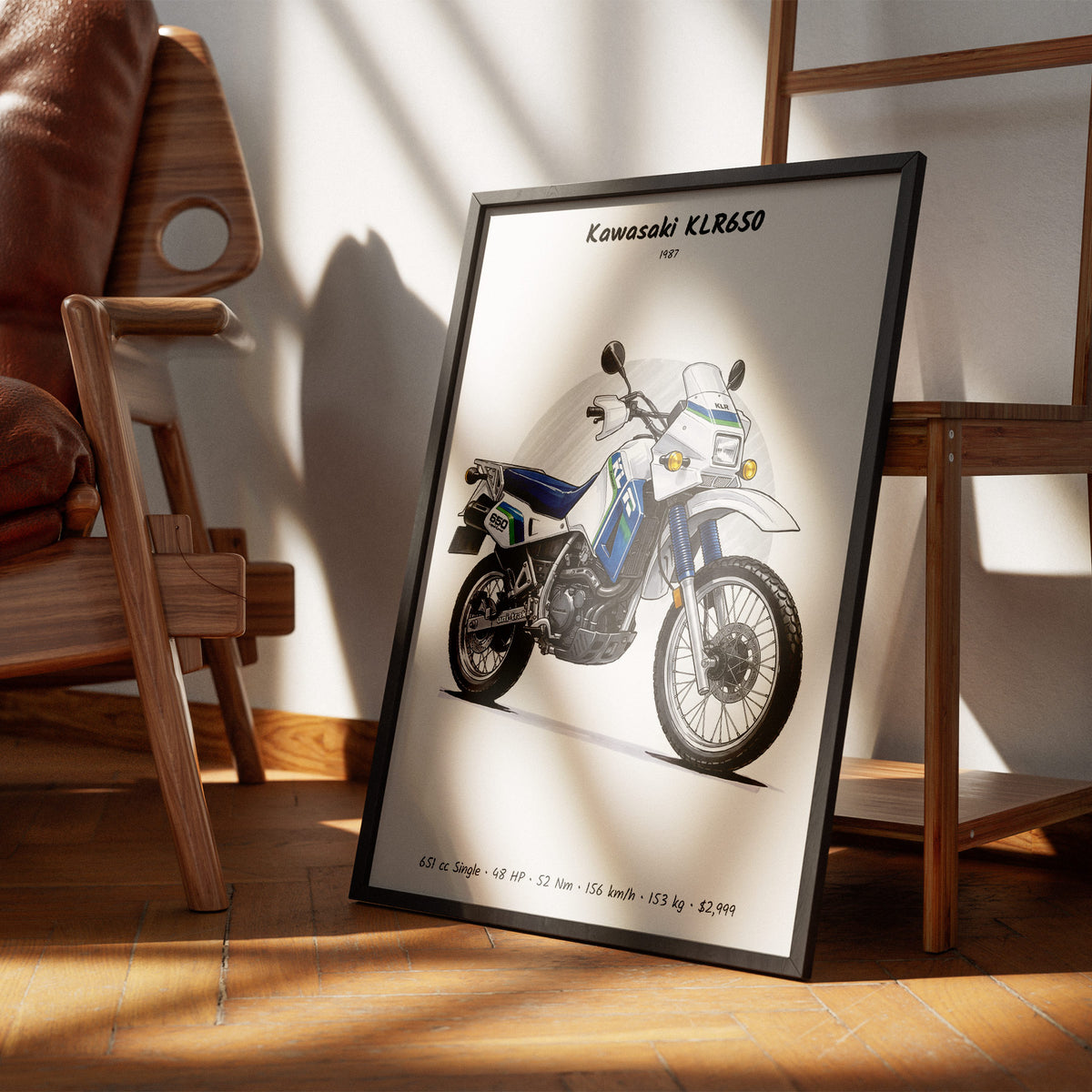Kawasaki KLR650 1987 Wall Art