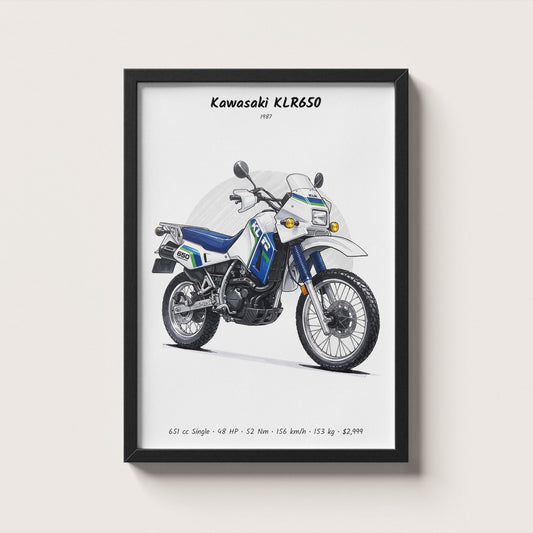 Kawasaki KLR650 1987 Wall Art