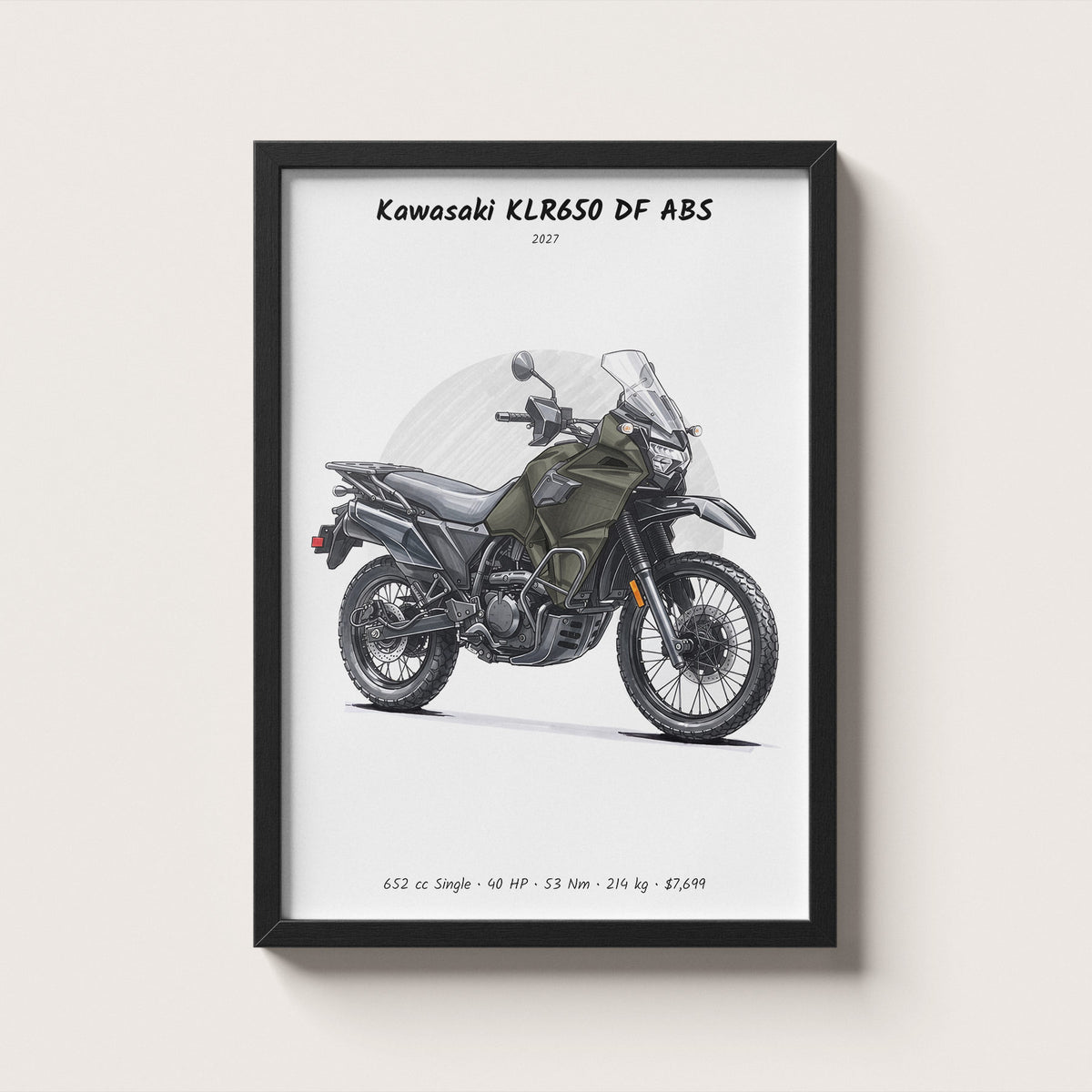 Kawasaki KLR650 DF ABS 2027 Wall Art