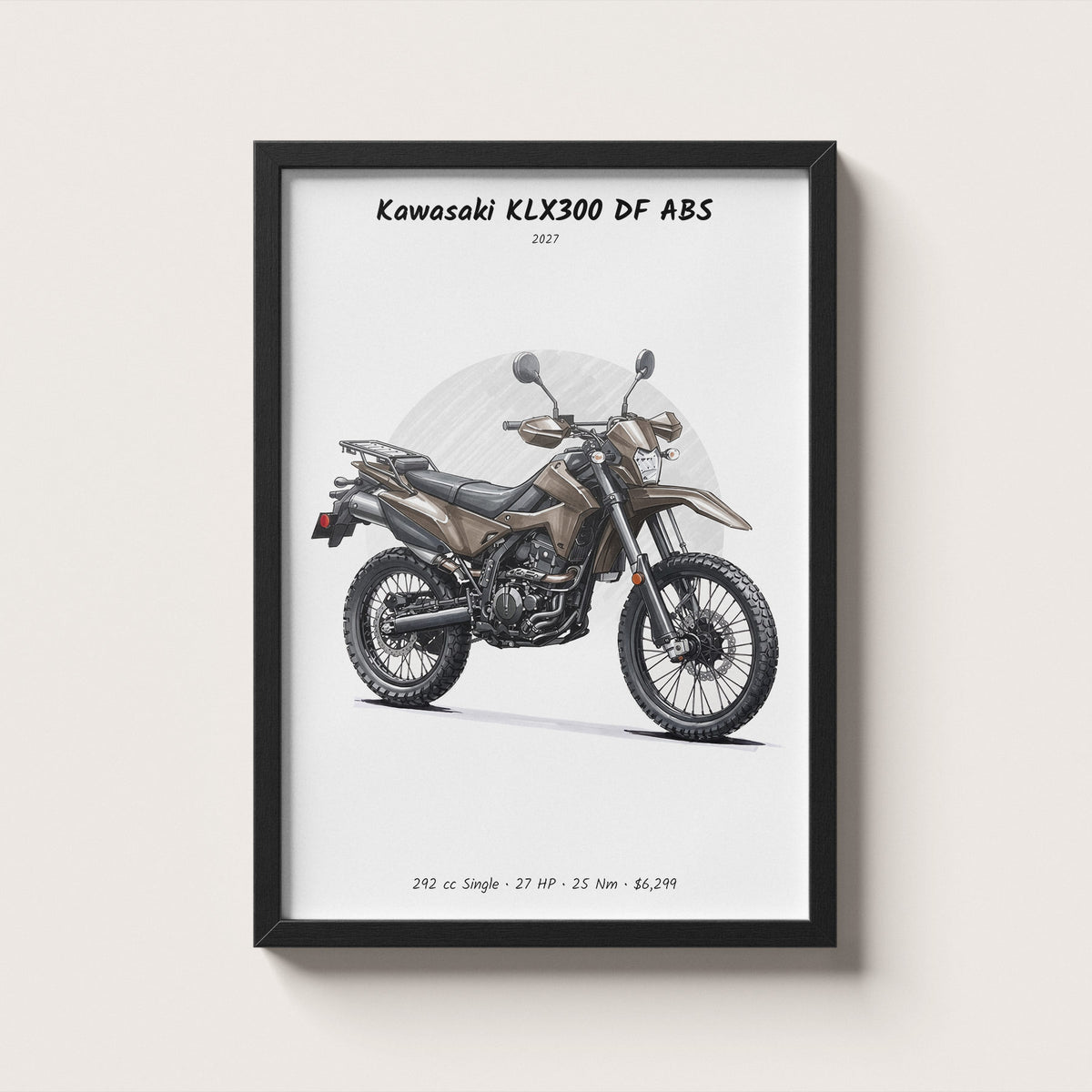 Kawasaki KLX300 DF ABS 2027 Wall Art