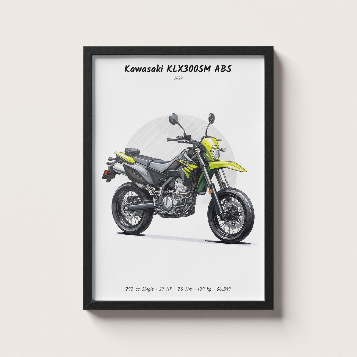 Kawasaki KLX300SM ABS 2027 Wall Art