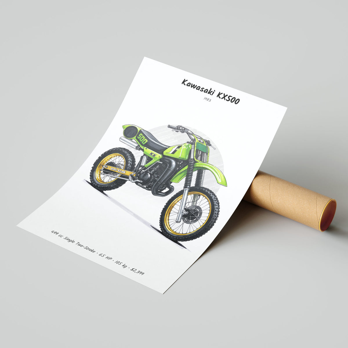 Kawasaki KX500 1983 Poster