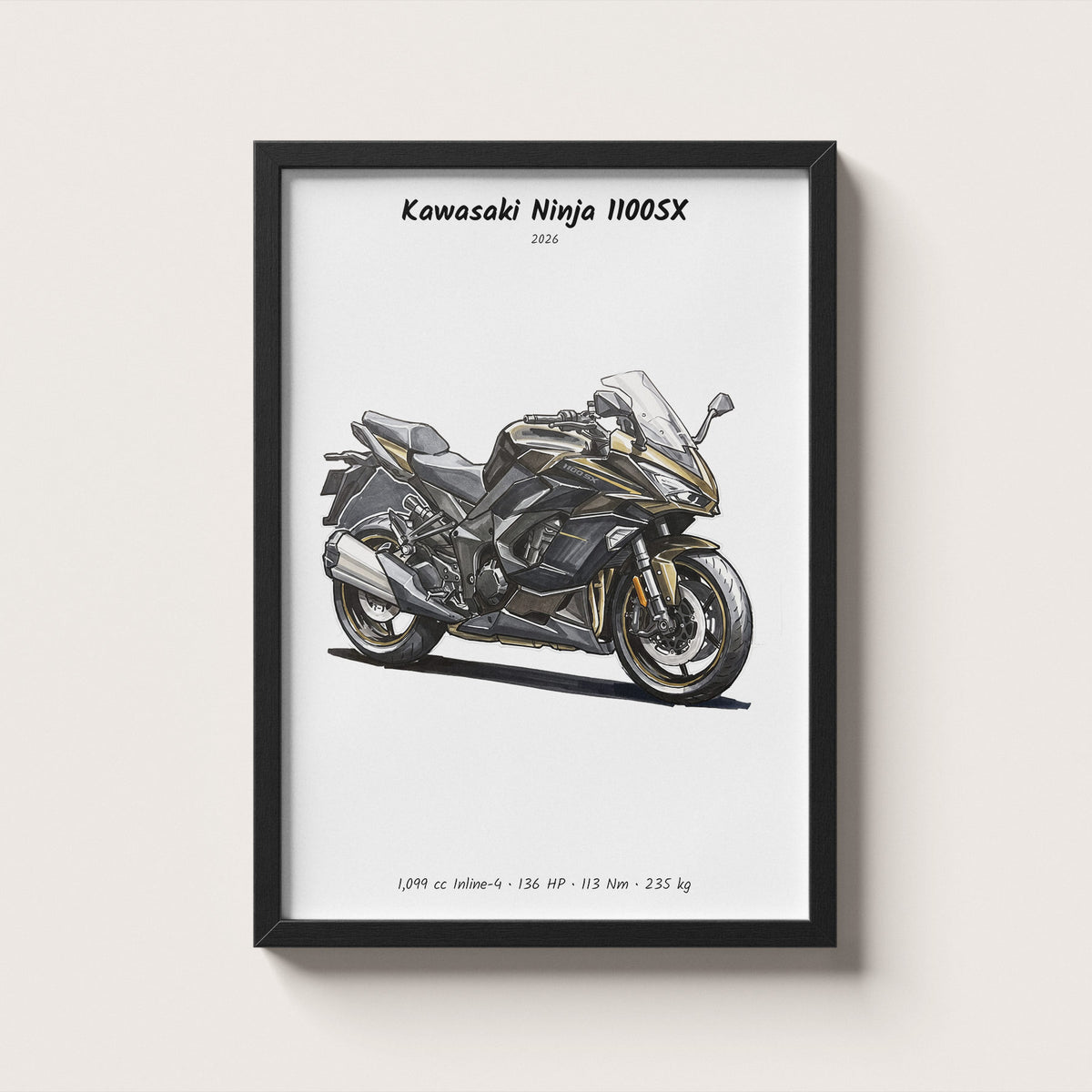 Kawasaki Ninja 1100SX 2026 Wall Art