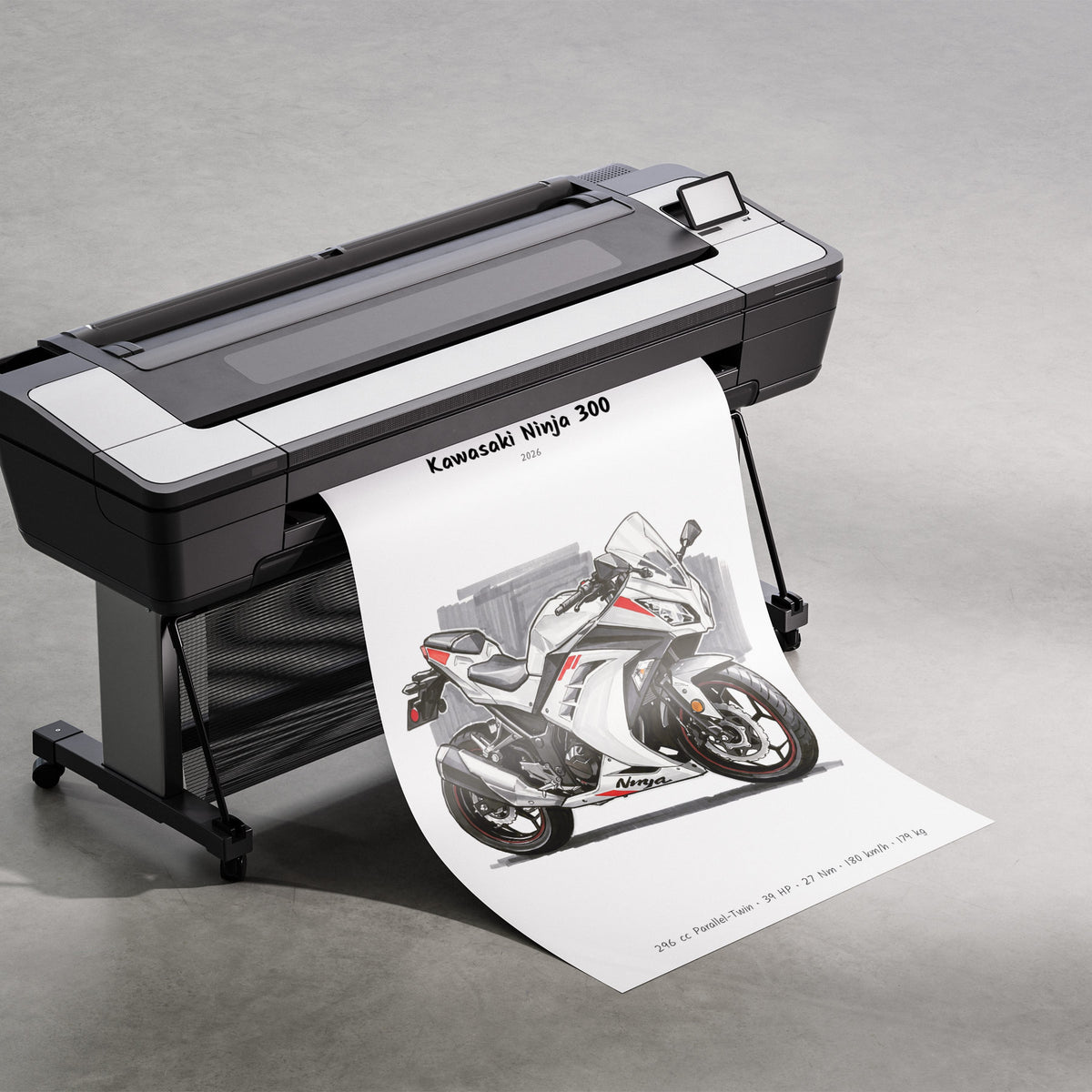 Kawasaki Ninja 300 2026 Print