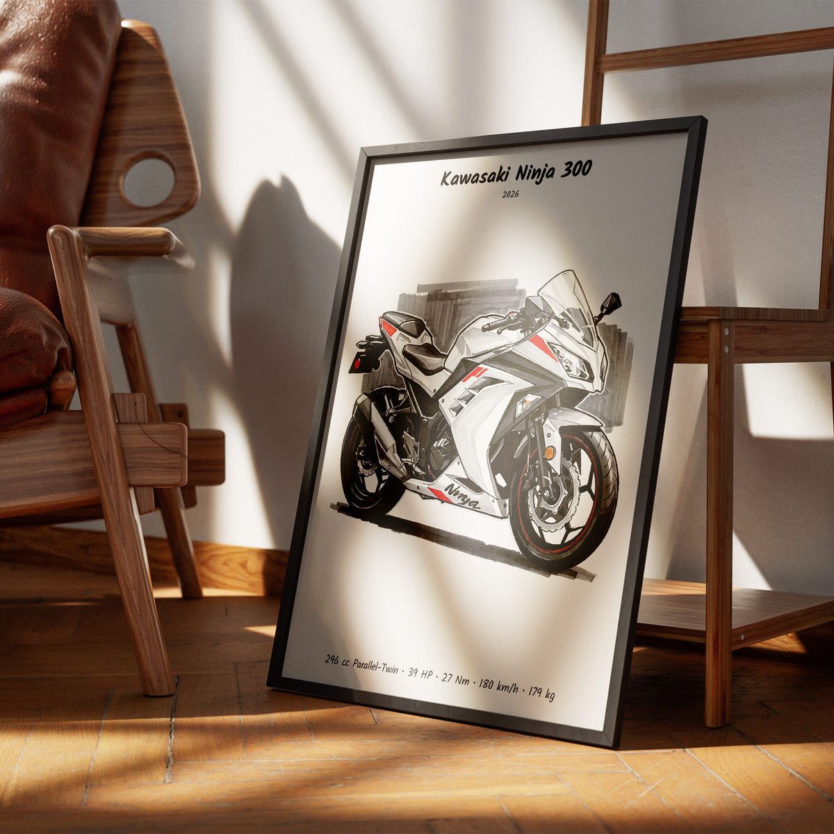 Kawasaki Ninja 300 2026 Wall Art