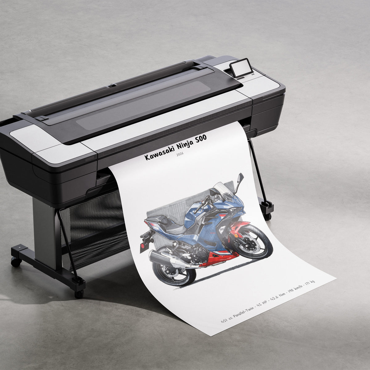 Kawasaki Ninja 500 2026 Print