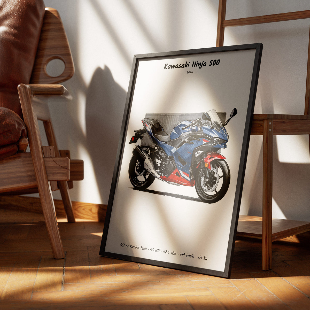 Kawasaki Ninja 500 2026 Wall Art