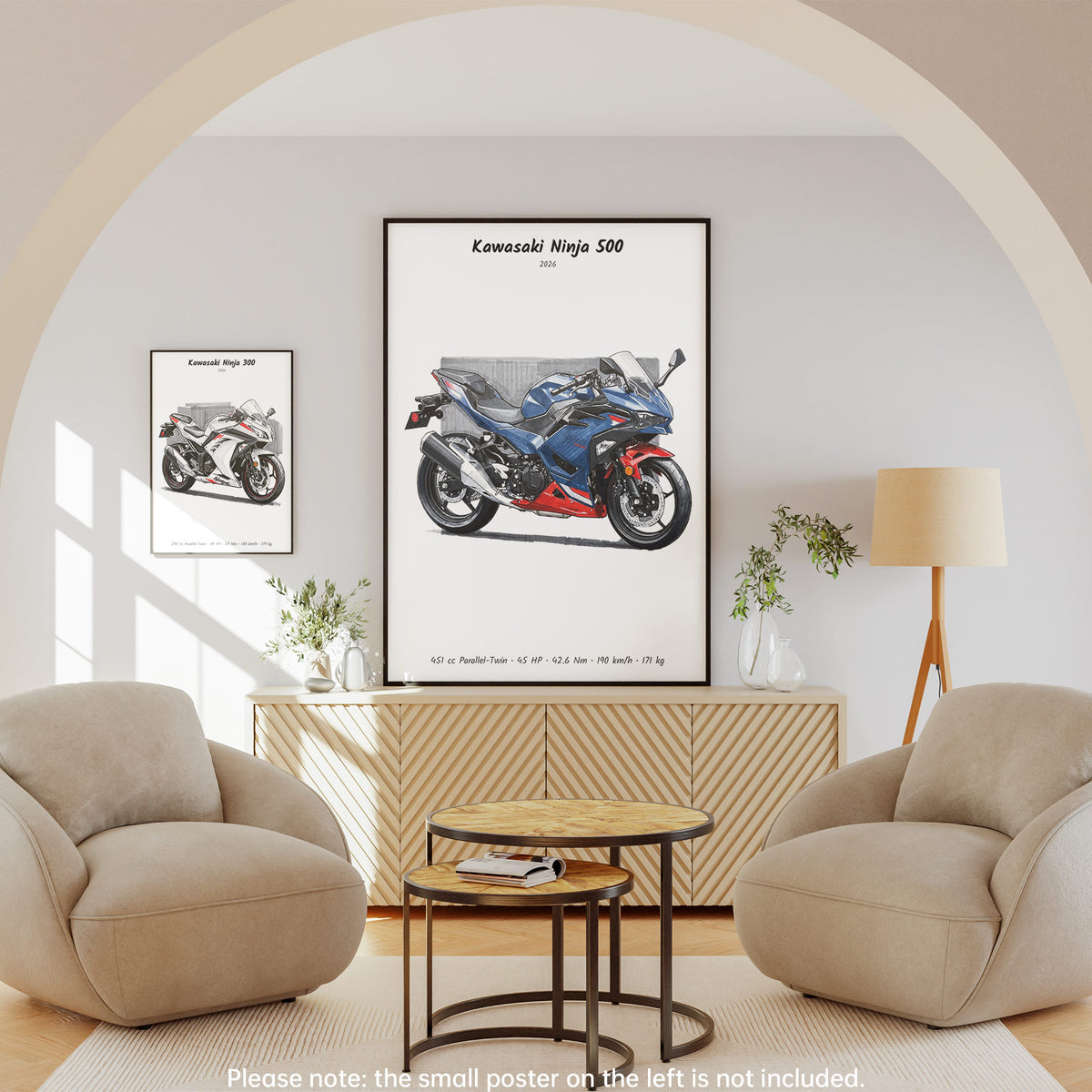 Kawasaki Ninja 500 2026 Wall Art