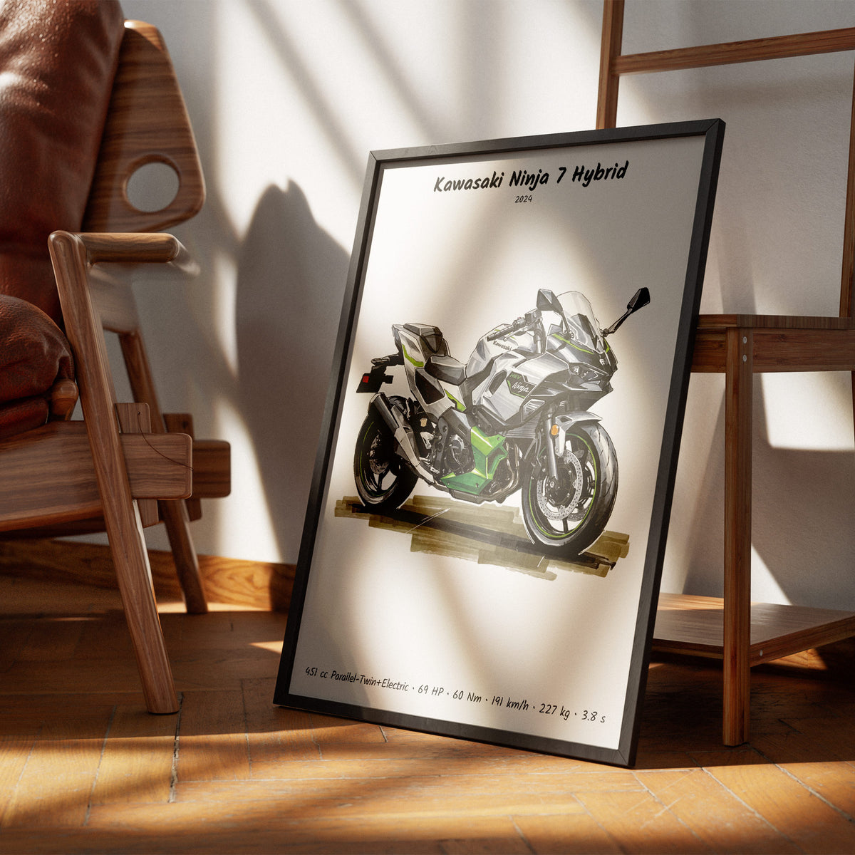 Kawasaki Ninja 7 Hybrid 2024 Wall Art