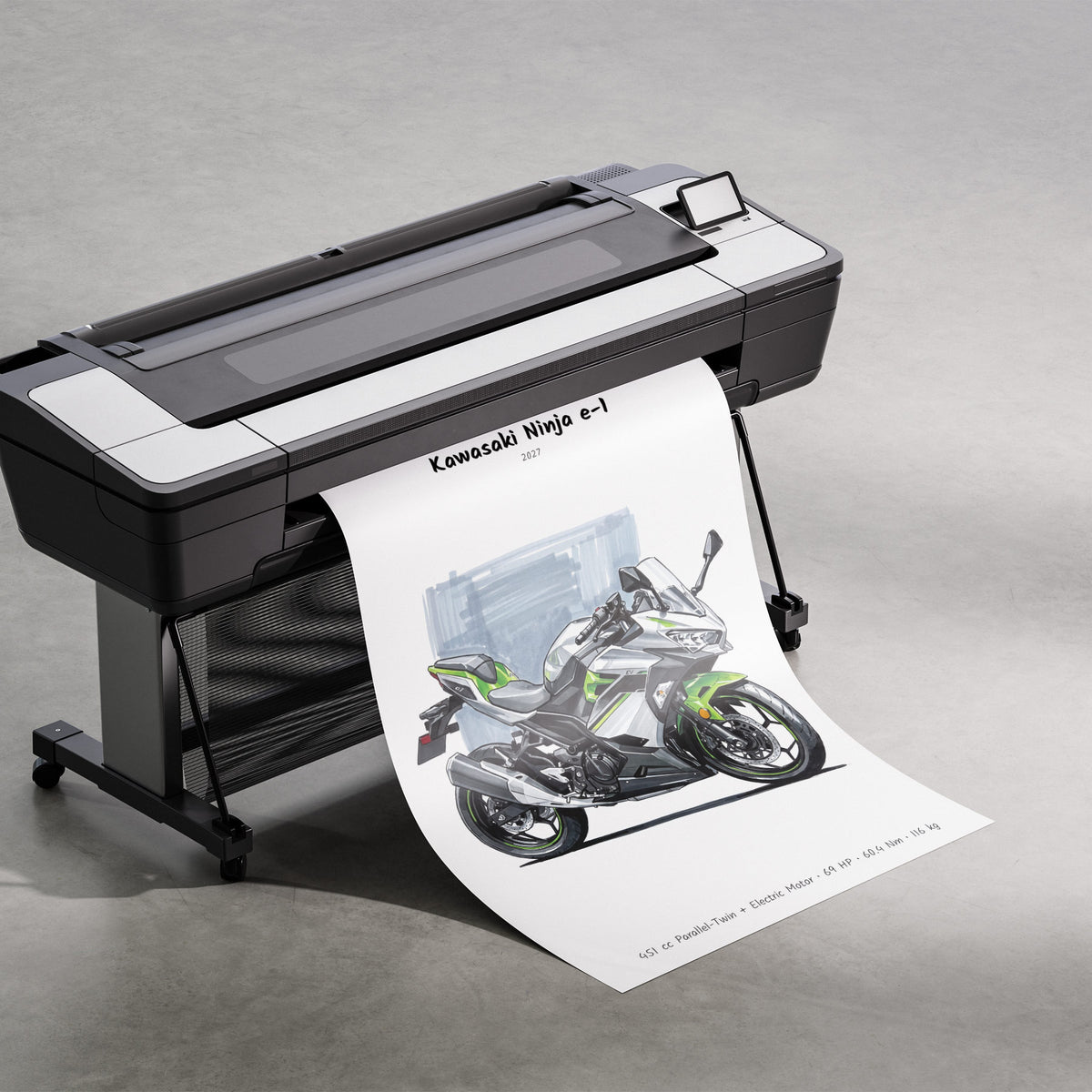 Kawasaki Ninja e-1 2027 Print
