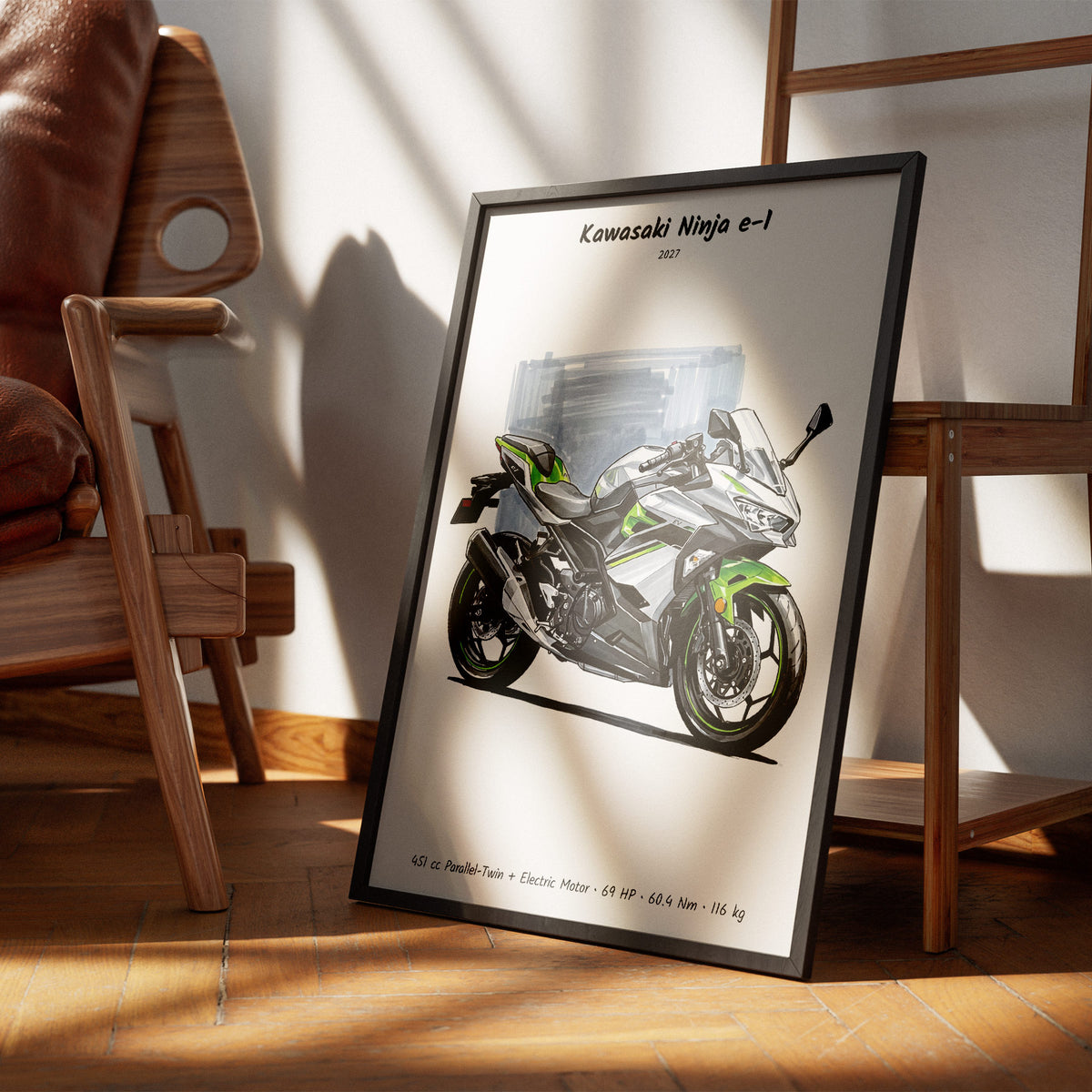 Kawasaki Ninja e-1 2027 Wall Art