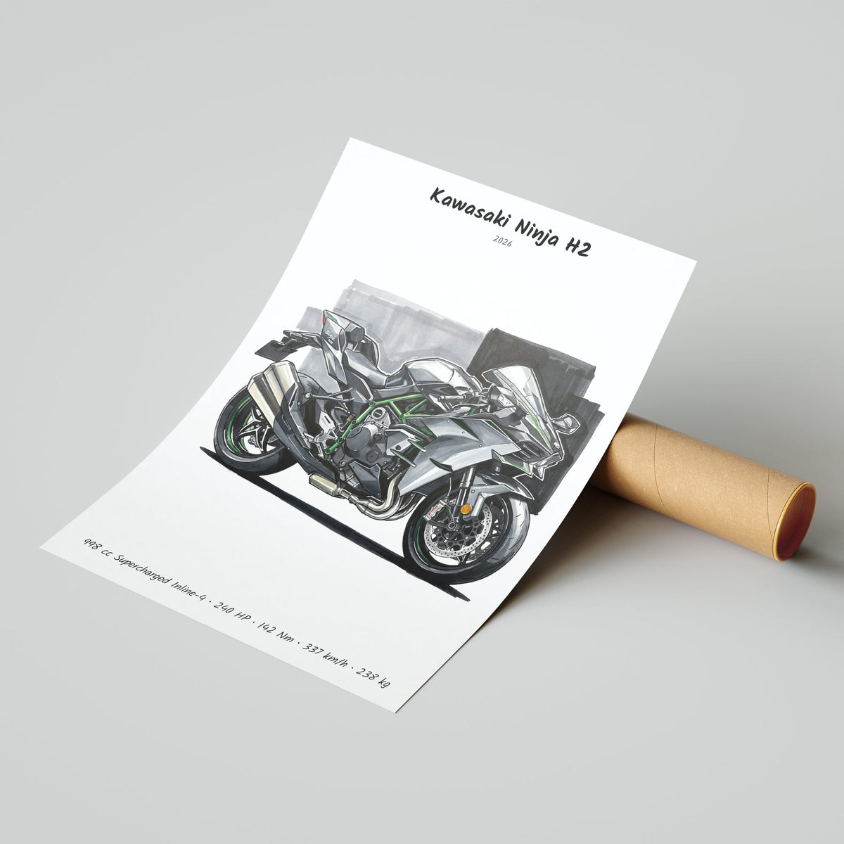 Kawasaki Ninja H2 2026 Poster
