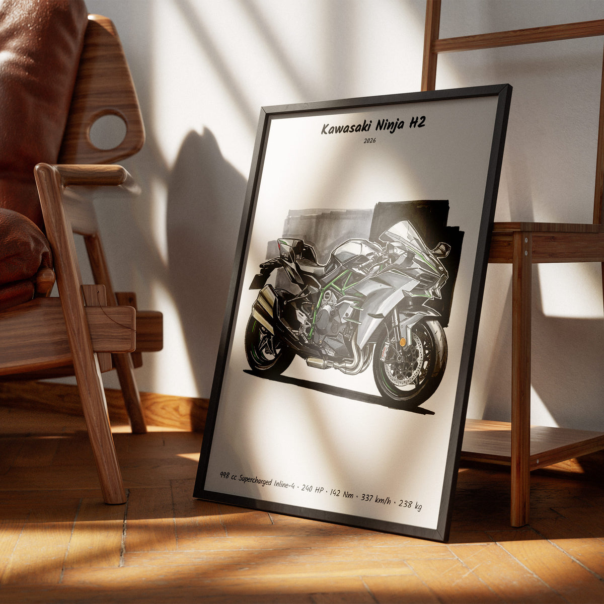 Kawasaki Ninja H2 2026 Wall Art