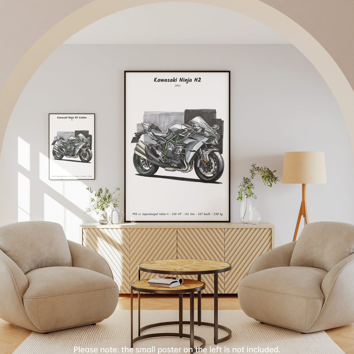 Kawasaki Ninja H2 2026 Wall Art