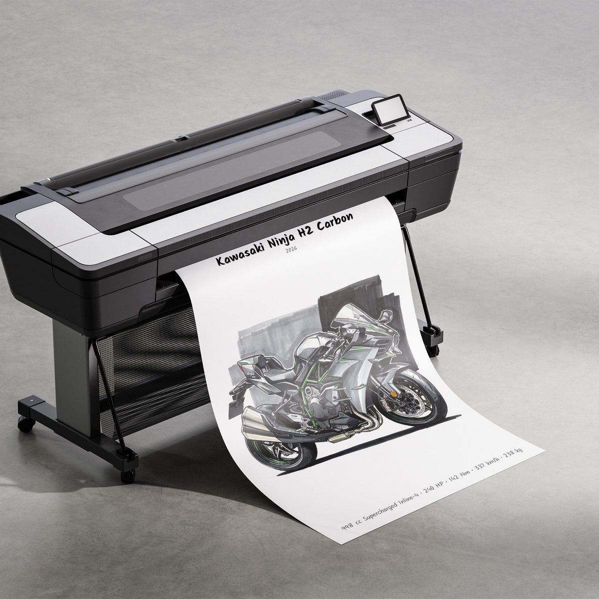 Kawasaki Ninja H2 Carbon 2026 Print