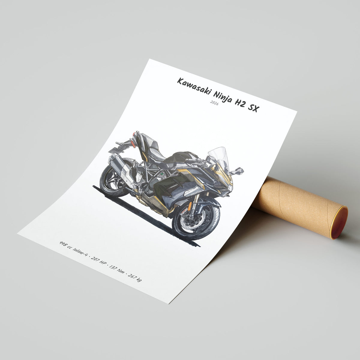 Kawasaki Ninja H2 SX 2026 Poster