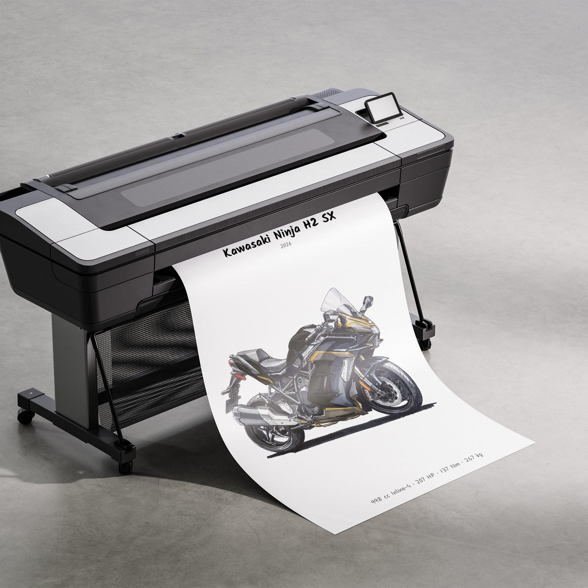 Kawasaki Ninja H2 SX 2026 Print