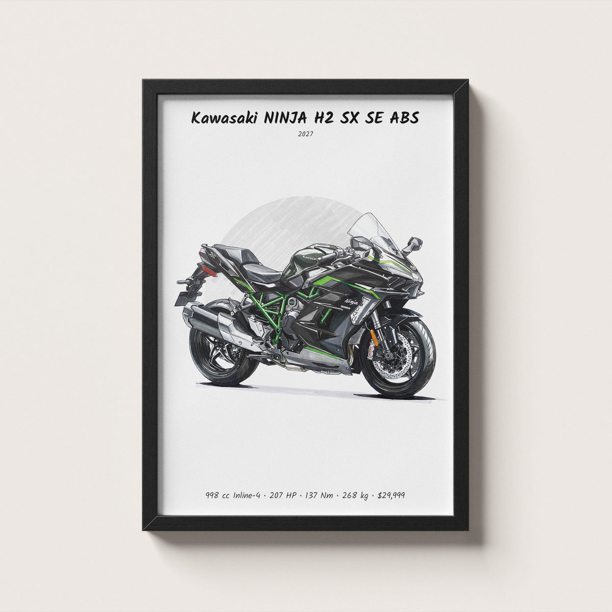 Kawasaki NINJA H2 SX SE ABS 2027 Wall Art