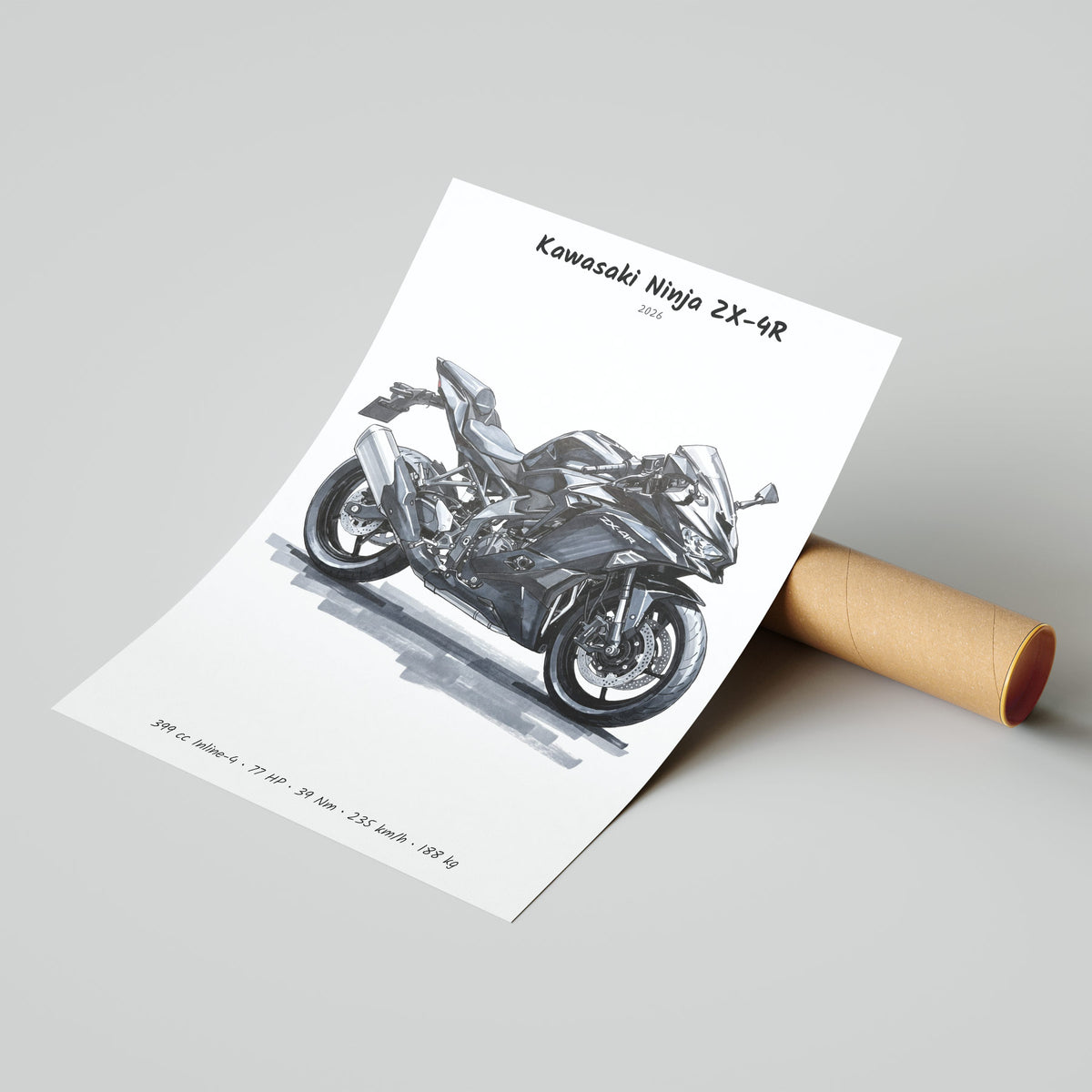 Kawasaki Ninja ZX-4R 2026 Poster