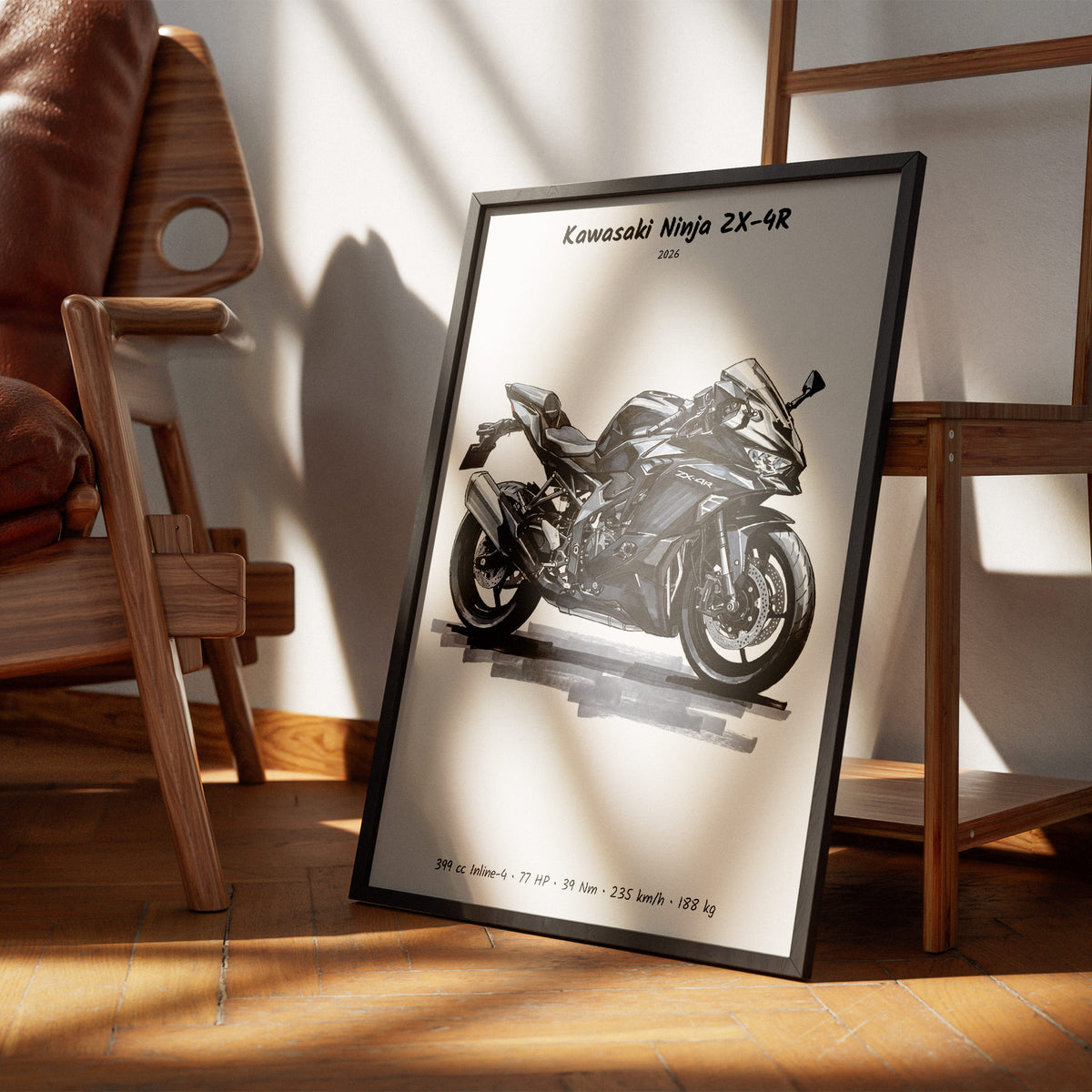 Kawasaki Ninja ZX-4R 2026 Wall Art