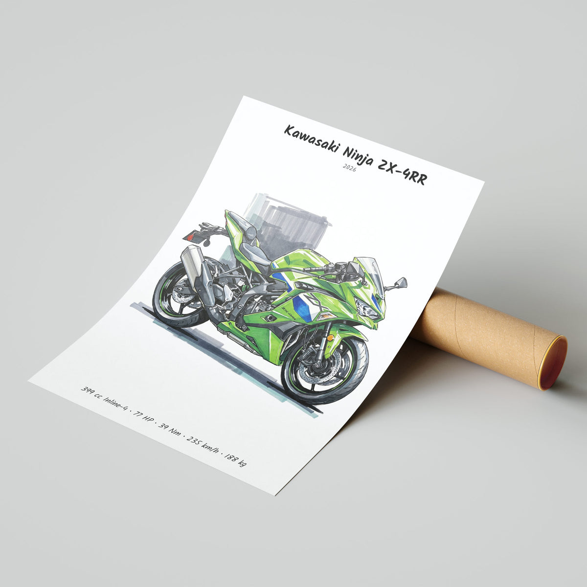 Kawasaki Ninja ZX-4RR 2026 Poster
