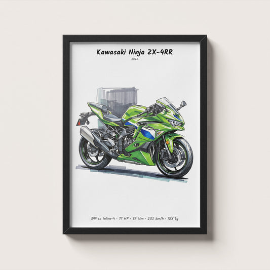 Kawasaki Ninja ZX-4RR 2026 Wall Art