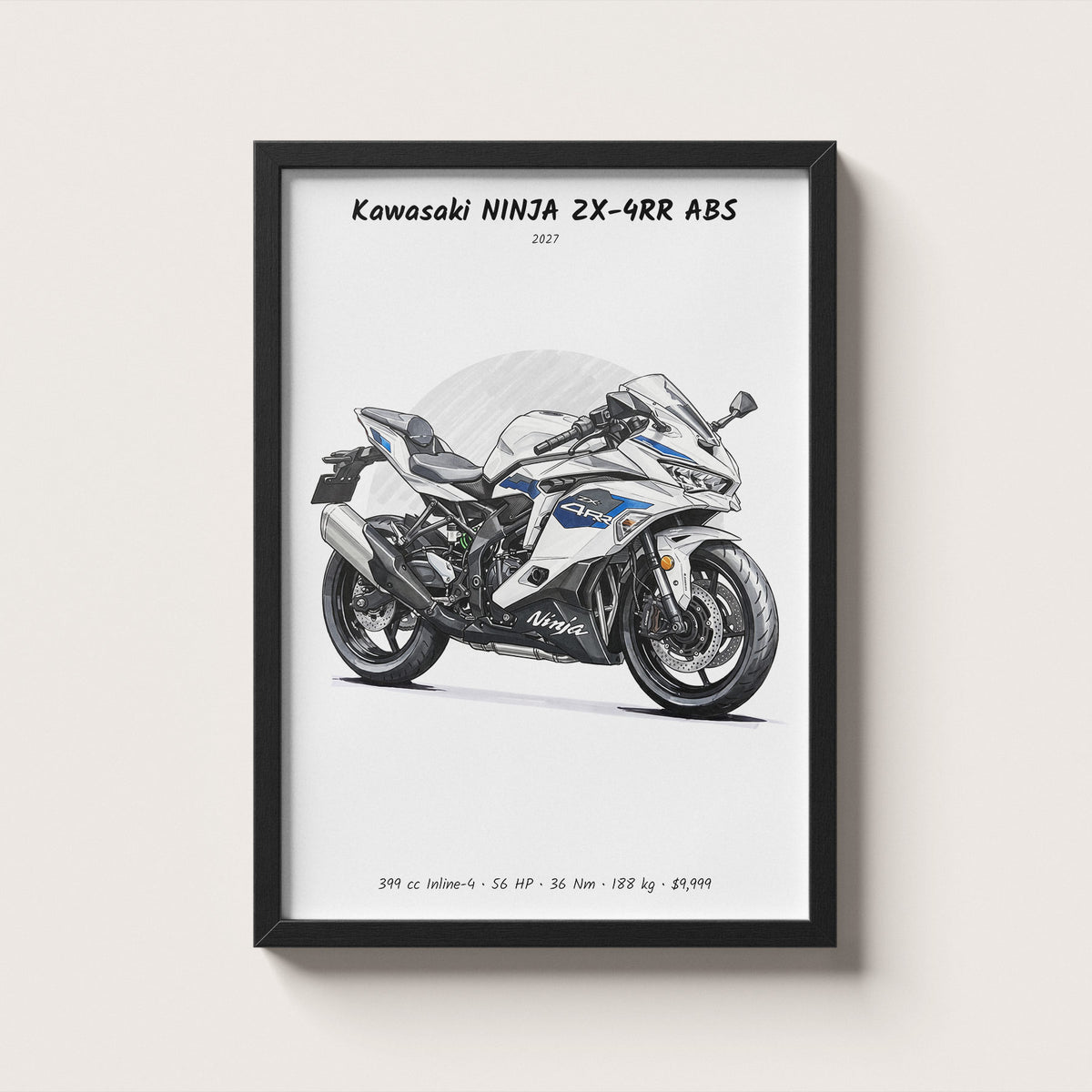 Kawasaki NINJA ZX-4RR ABS 2027 Wall Art