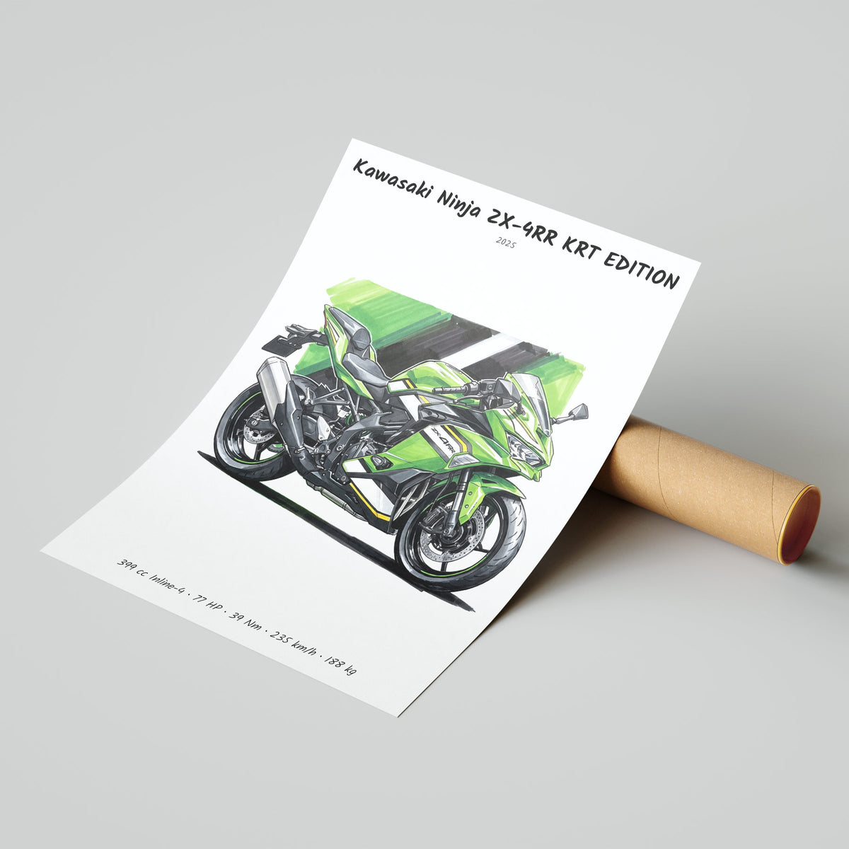 Kawasaki ZX-4RR KRT Edition 2025 Poster