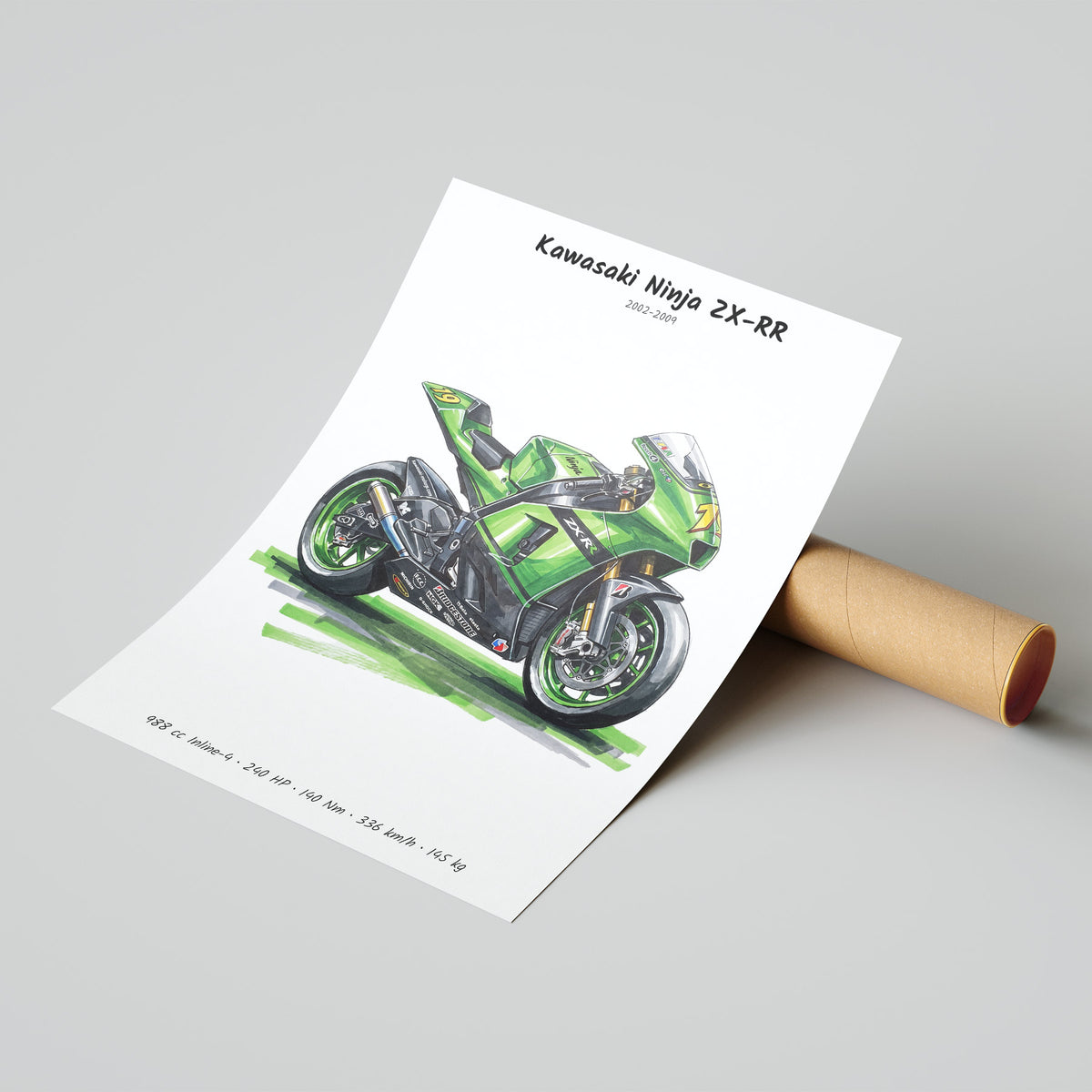 Kawasaki Ninja ZX-RR MotoGP Motorcycle Poster