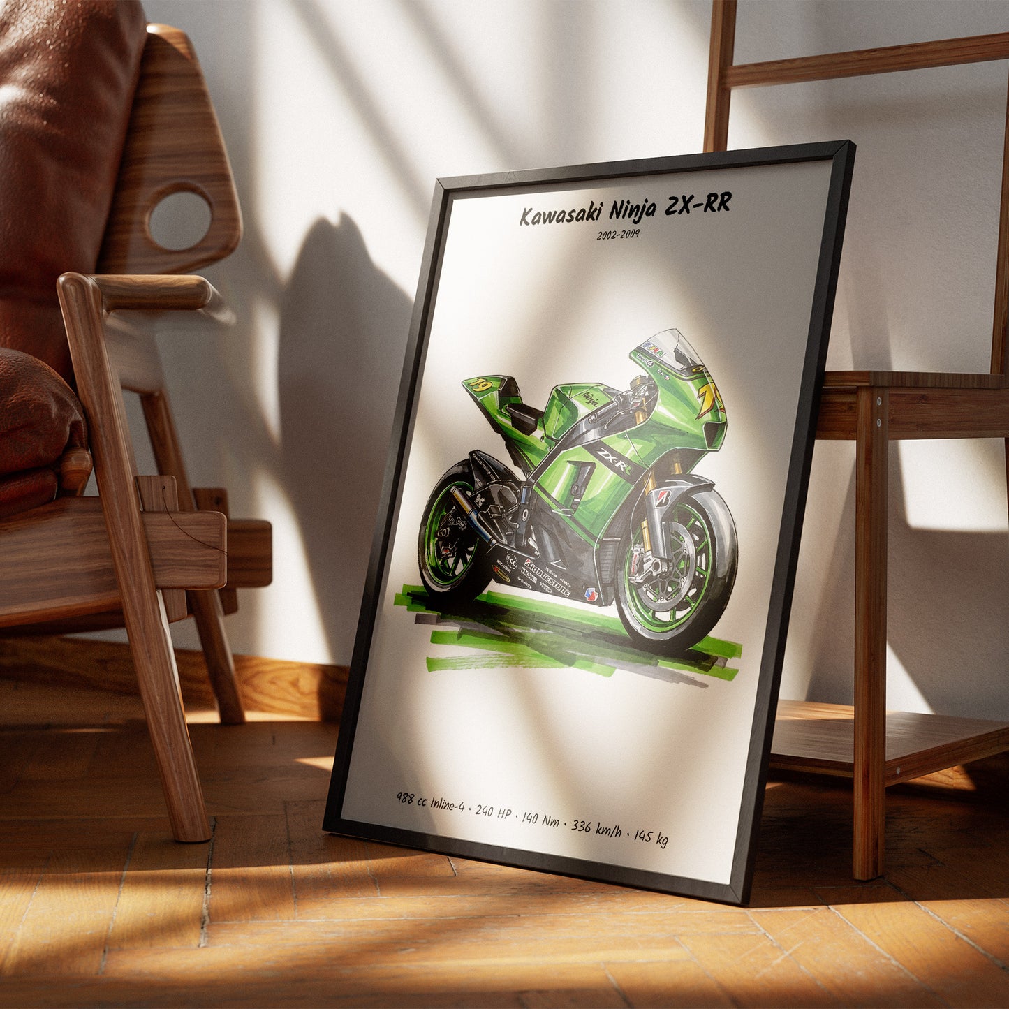 Kawasaki Ninja ZX-RR MotoGP Motorcycle Wall Art