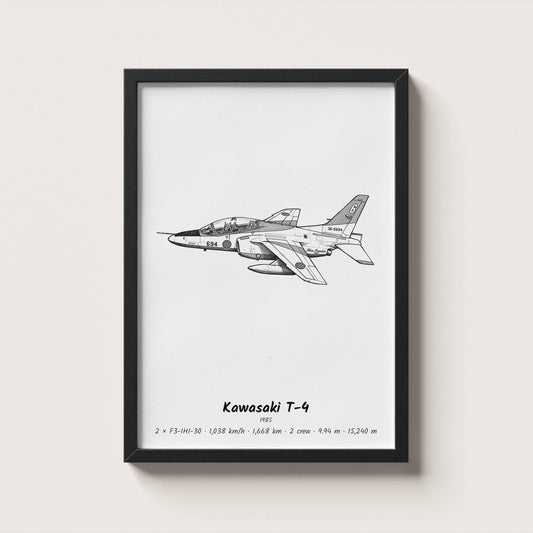 Kawasaki T-4 Wall Art