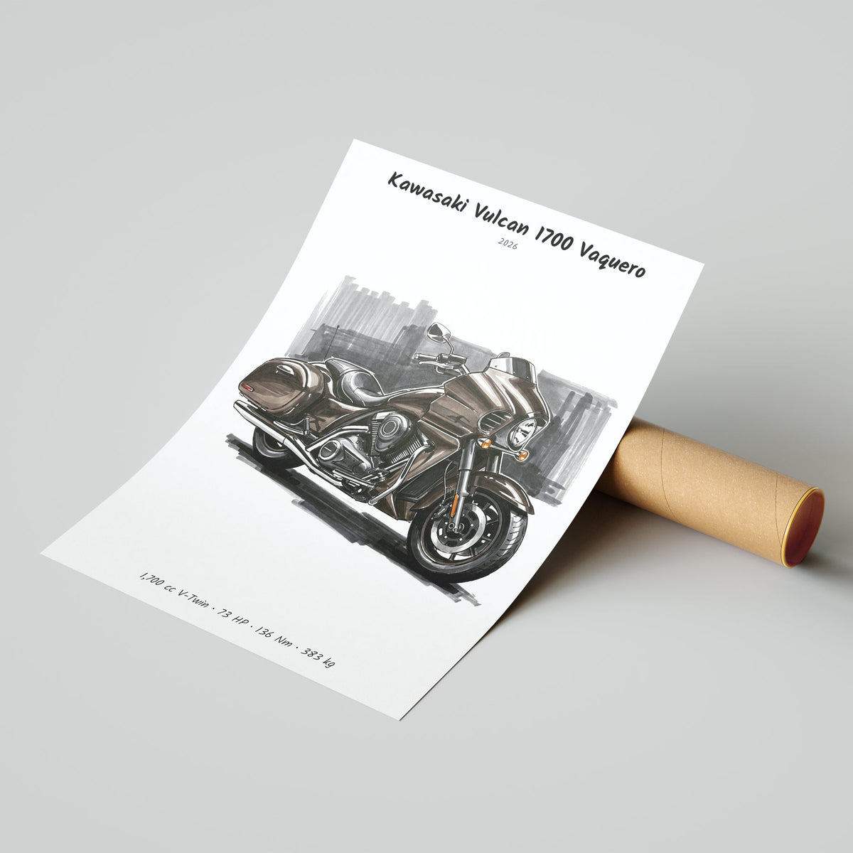 Kawasaki Vulcan 1700 Vaquero 2026 Poster
