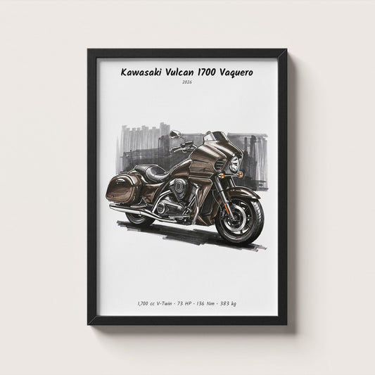 Kawasaki Vulcan 1700 Vaquero 2026 Wall Art