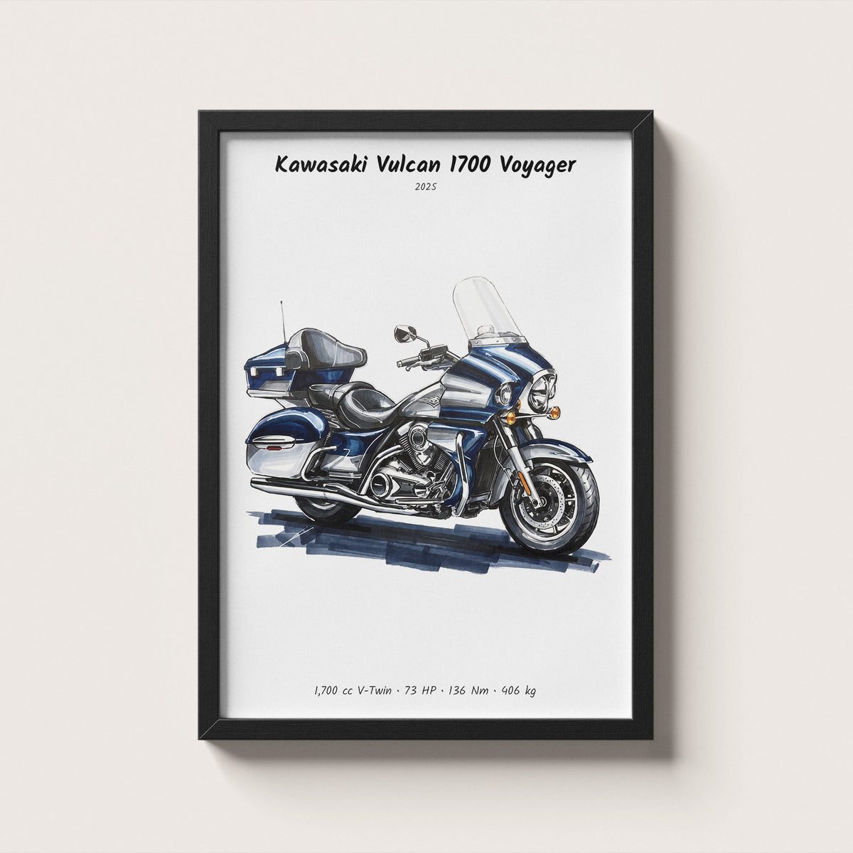 Kawasaki Vulcan 1700 Voyager 2025 Wall Art
