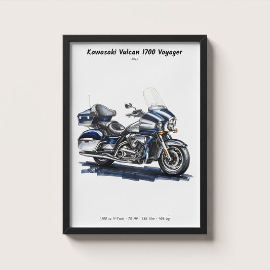 Kawasaki Vulcan 1700 Voyager 2025 Wall Art
